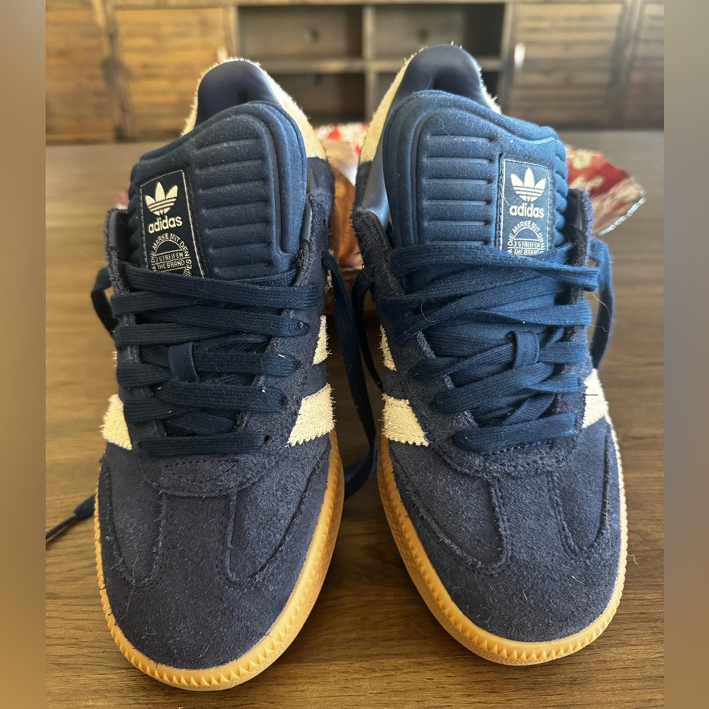 adidas Navy and White Athletic Shoes